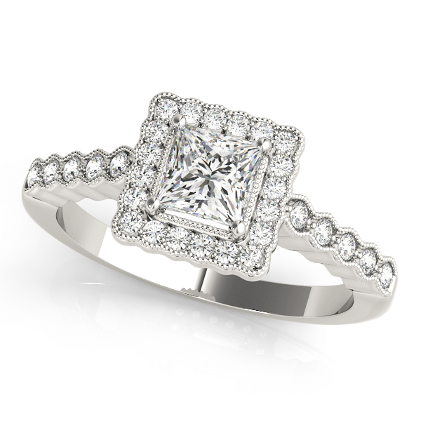 10k Rose Gold Designer Princess Cut Round Diamond Small Engagement Rin –  Jewelry Best Prices