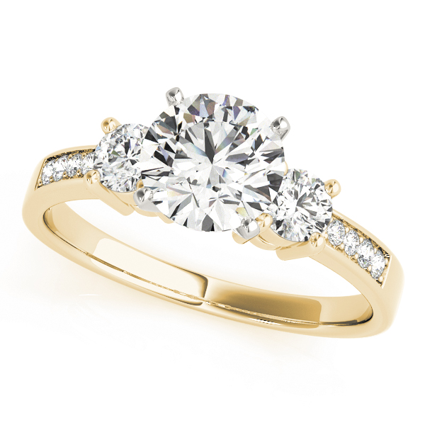 Round Diamond Ring with Side Stones – Monty Adams Jewellery