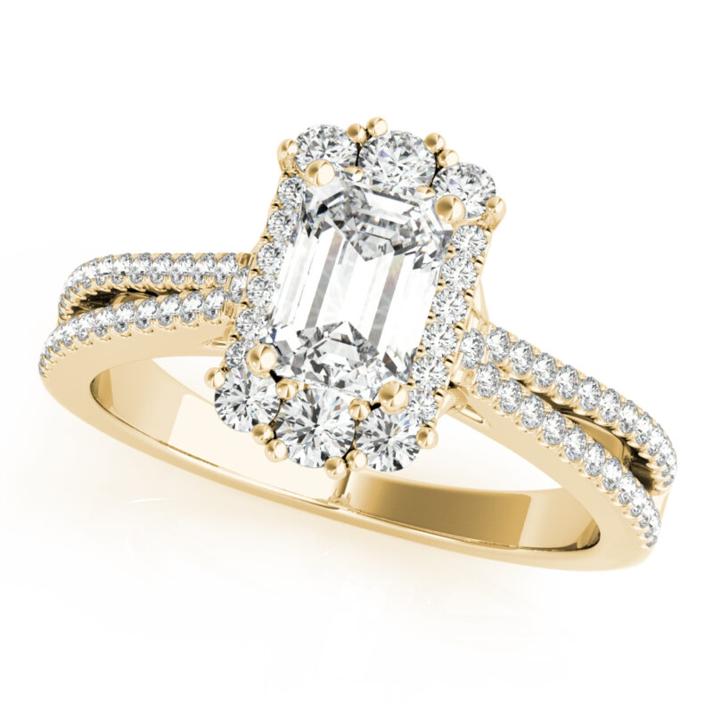 Solitaire Emerald Cut Yellow Gold Engagement Ring – Monty Adams Jewellery