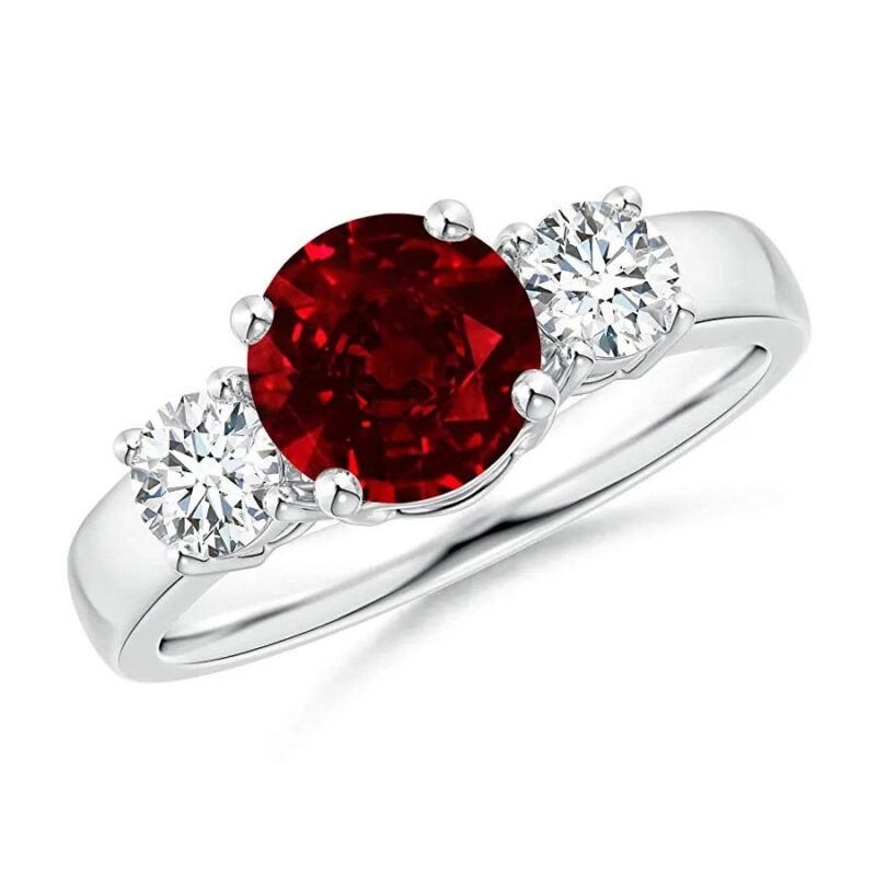 Red Diamond Trilogy Engagement Ring – Monty Adams Jewellery
