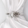 Custom Toi Et Moi Engagement Ring with Pear Diamond and Salt & Pepper Round Diamond