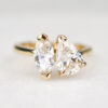 Custom Toi Et Moi Engagement Ring with Marquise & Pear Cut Diamonds